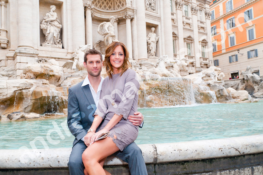 rome-color-photo-007 Trevi Fountain. Engagement style session.