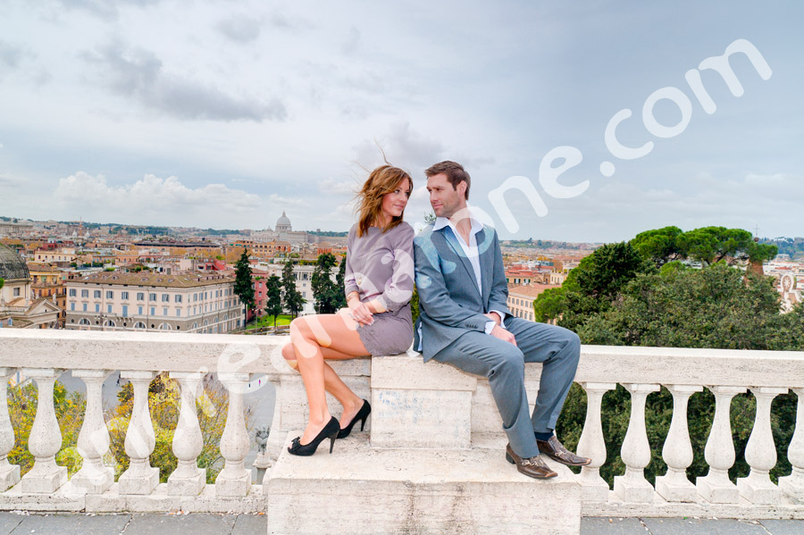 rome-color-photo-015 Engagement pictures taken at Parco del Pincio
