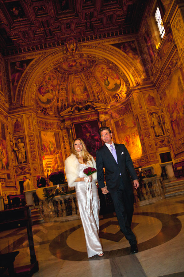 wedding-rome-3112-016 Bride and groom walking out of the church after the ceremony