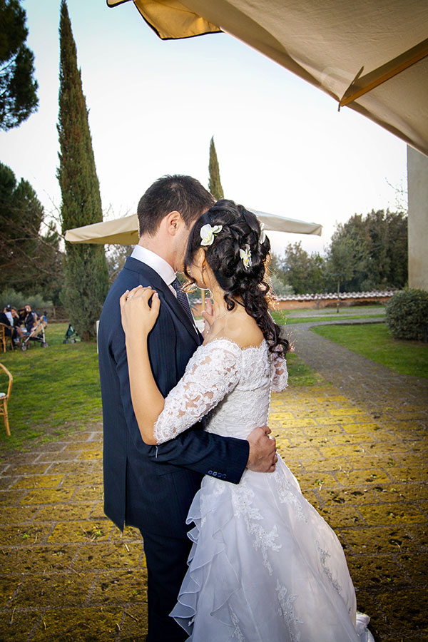 wedding-italy-123-1412 Bride and groom romantically dancing together at the wedding party