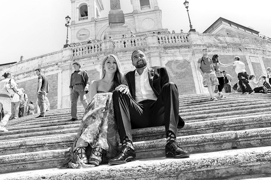 travel-photography-004 Black and white travel photography from the Spanish steps.