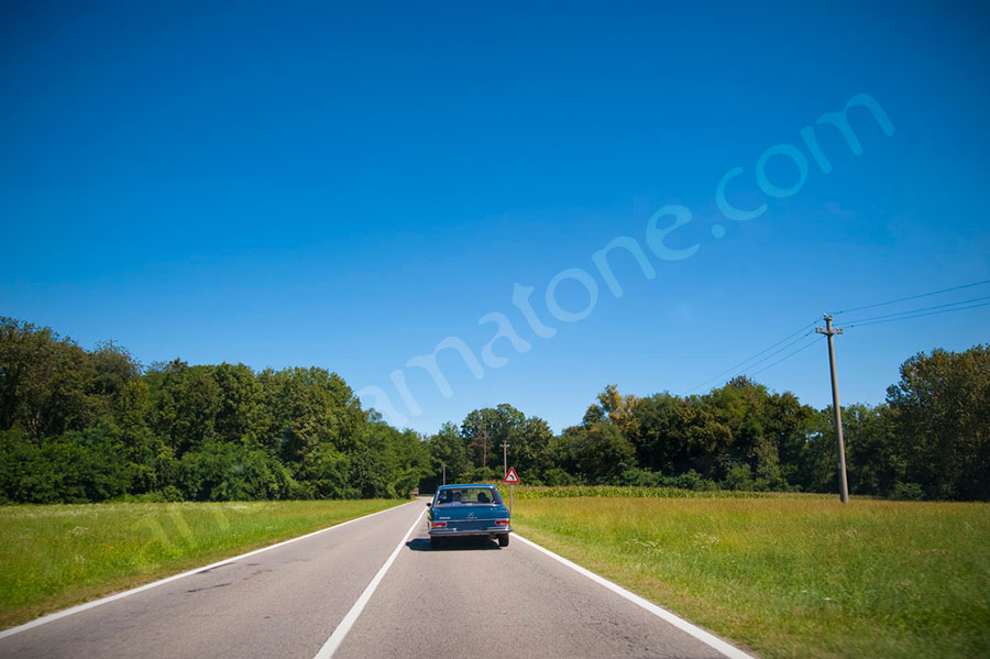 Car Hire Rome 3 Car rental with driver driving a vintage Mercedes in Rome