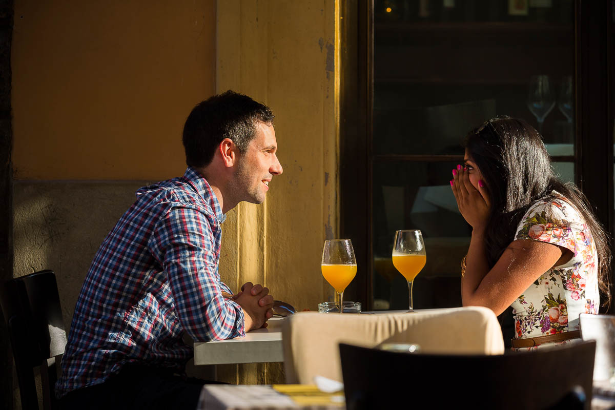 Asking the big question. Will you marry me. Cute Wedding proposition