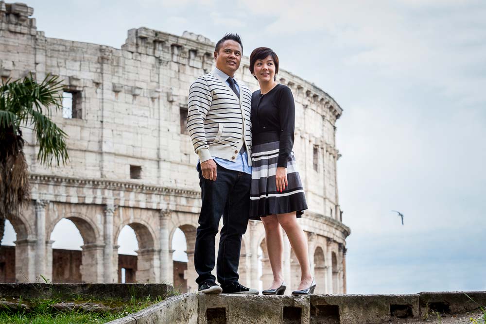 Standing over the Colosseum portrait picture