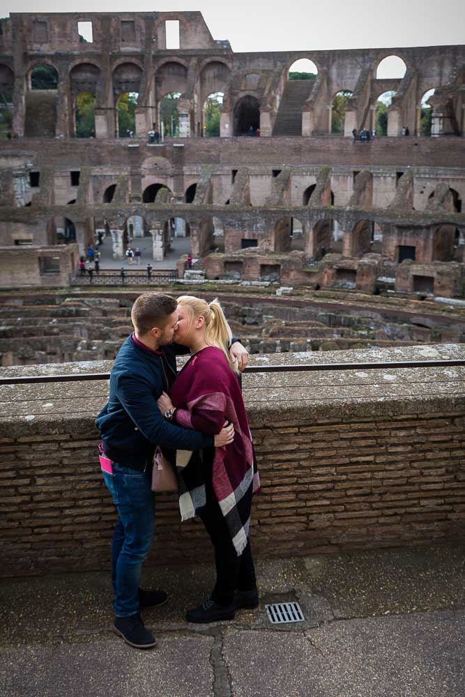 Kissing after the engagement and the Yes!