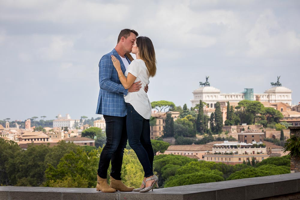 Orange garden view over the city of Rome during a photo session