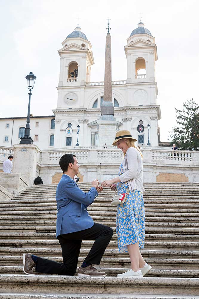 Early morning under Rome's Spanish steps