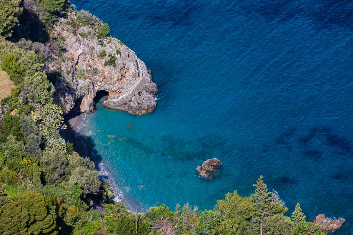 Sea view from straight up the monastery cliff seascape photography 