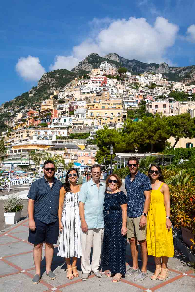 Photoshoot picture in front of hill town
