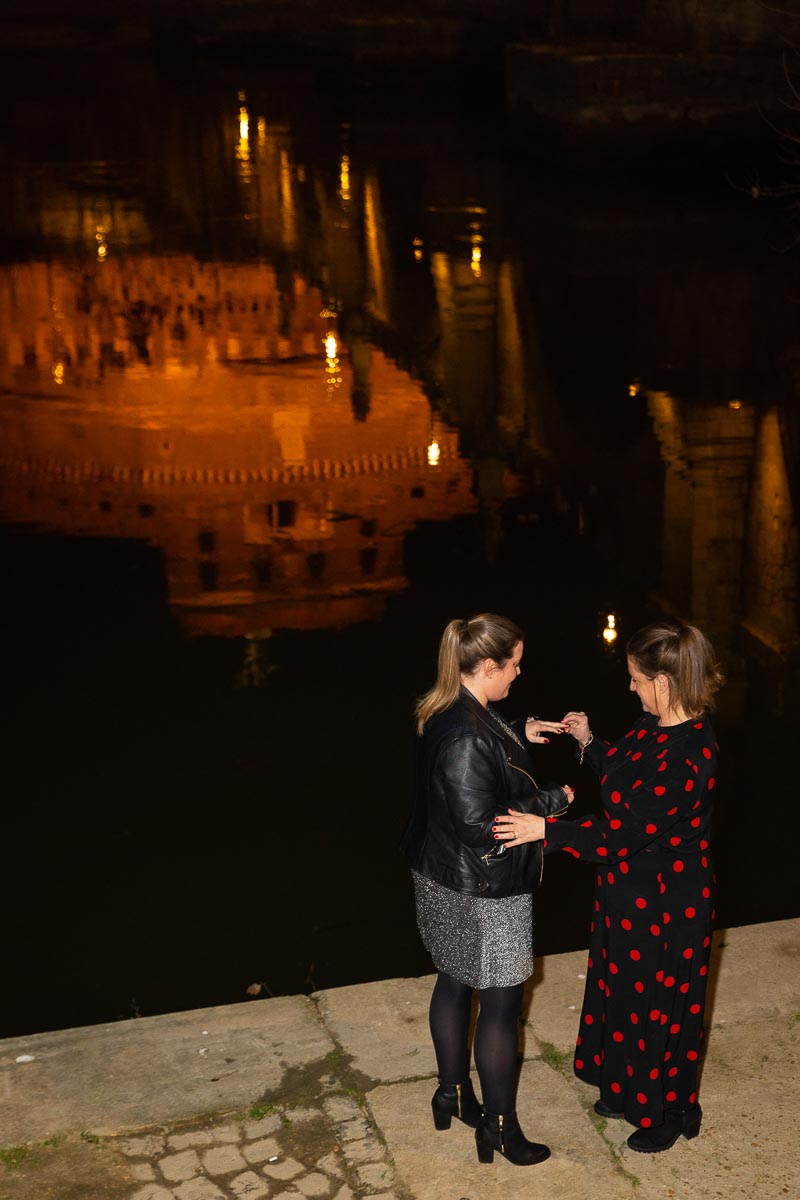 Putting the engagement ring after the faithful yes