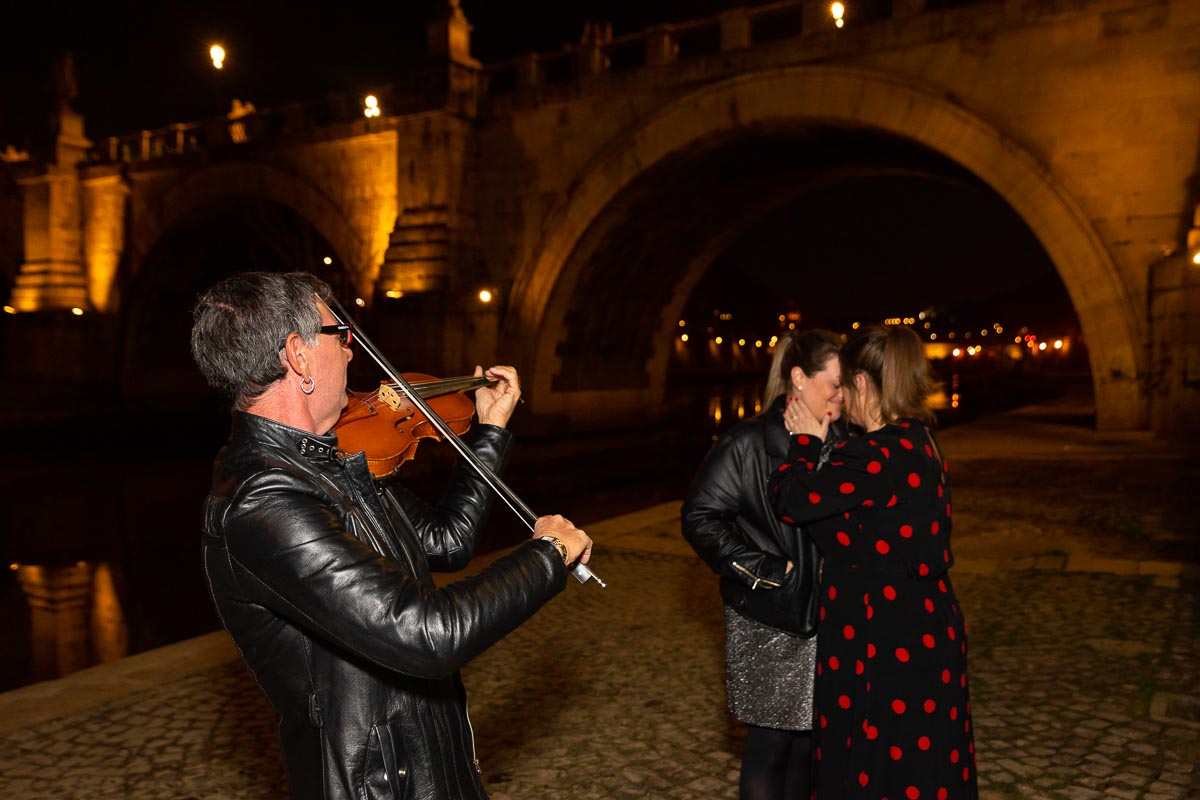 Romantic violin music after the engagement session