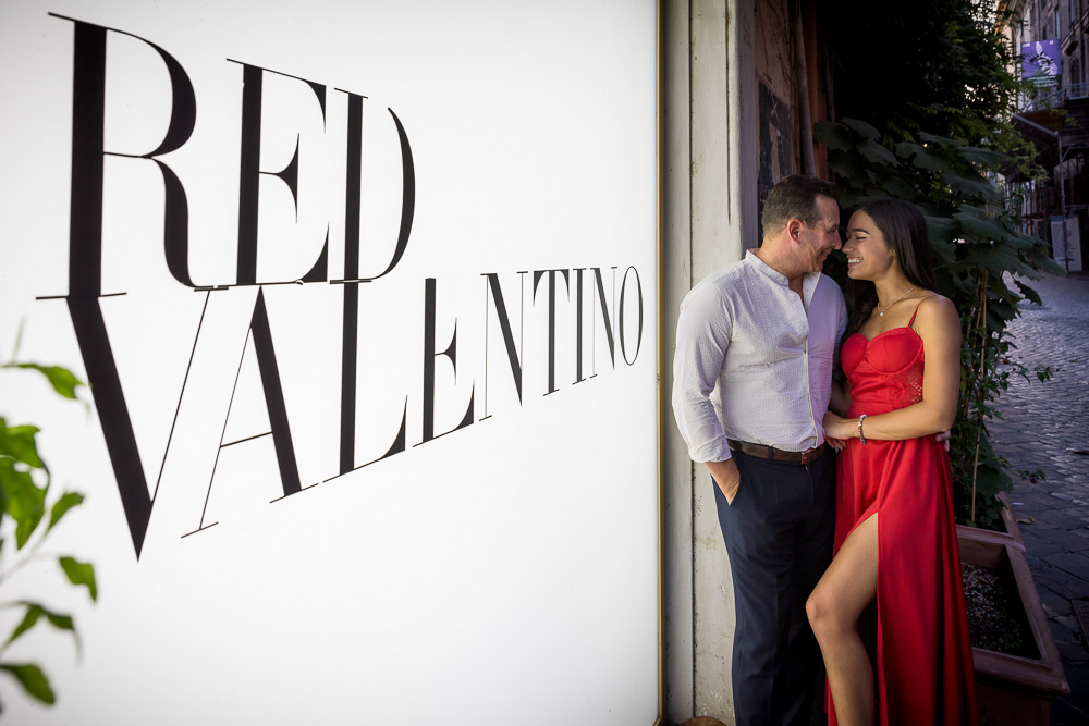 Red Valentino photo of a couple during a shoot in Rome