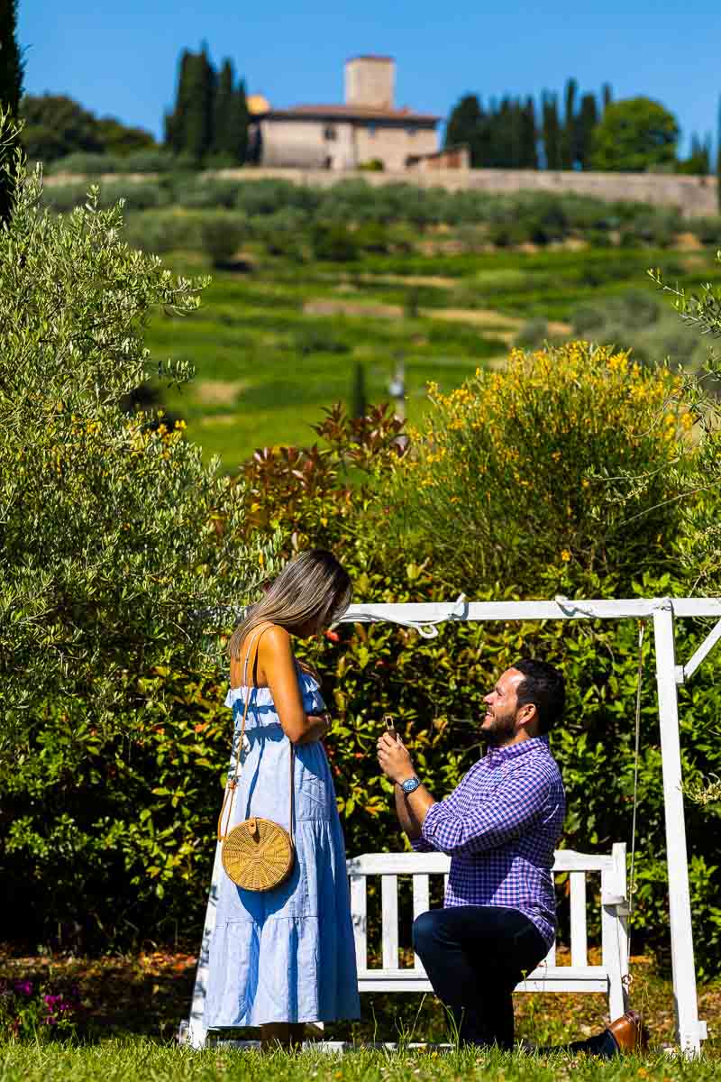 Vineyard Engagement in Italy photographed during a photo session in a local Country farm 