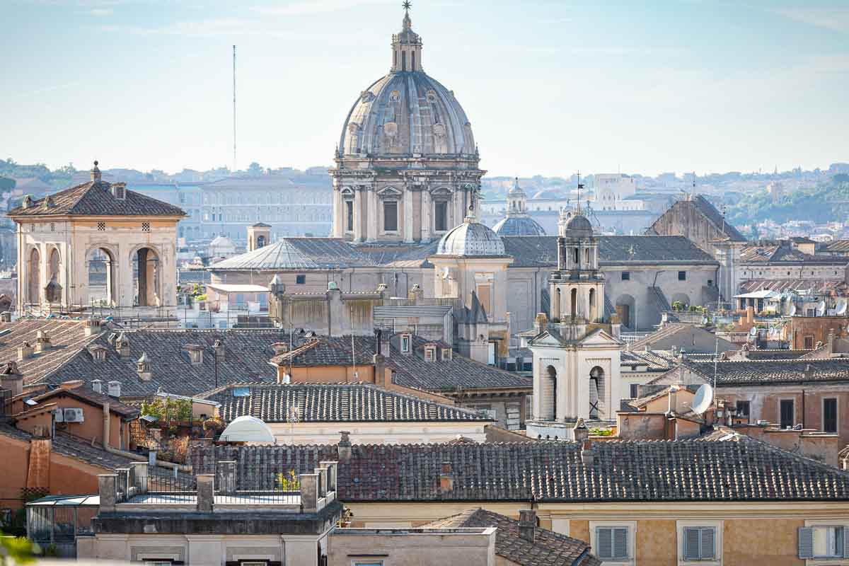 The ancient city of Rome skyline