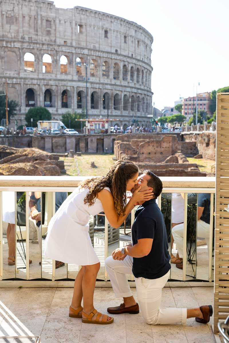 The she said yes response moment embrased with a kiss