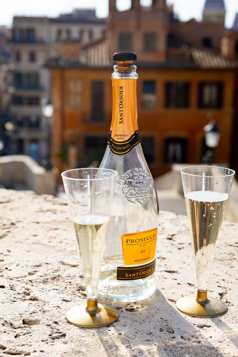 Close up photo bottle of sparkling wine