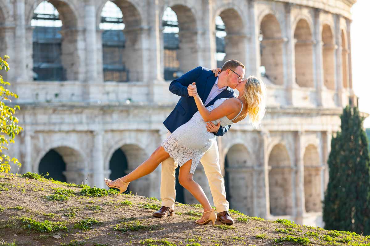 Couple photoshoot Roman Colosseum Italy