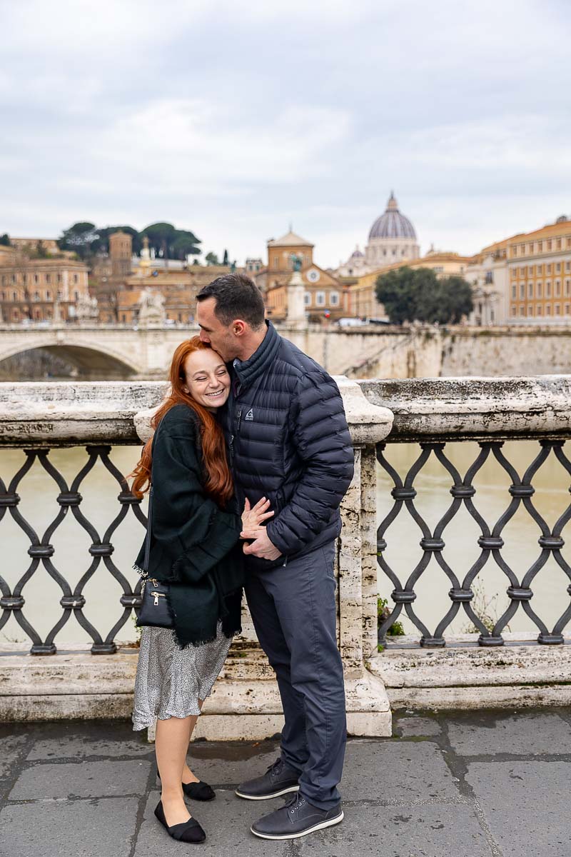 Just engaged on the Sant'Angelo bridge