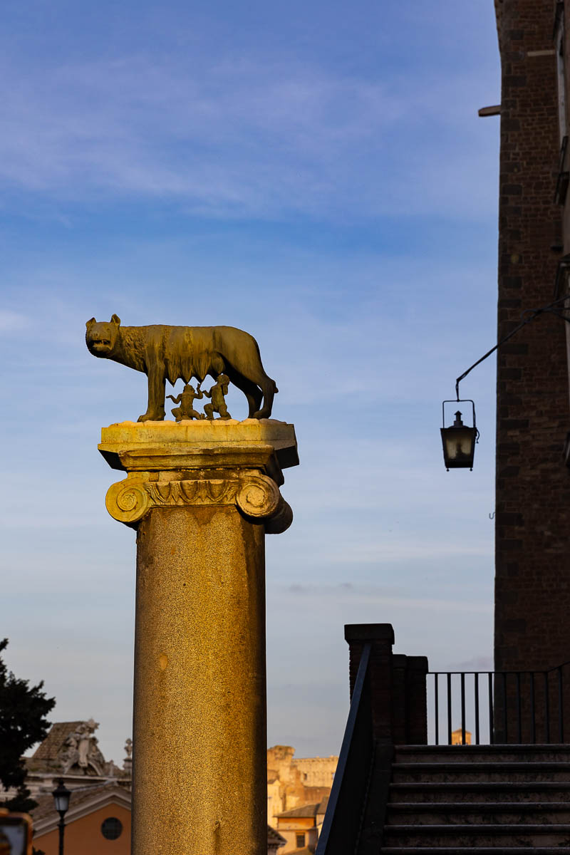 Lupa she wolf statue. Icon image. Picture taken at Piazza del Campidoglio. 