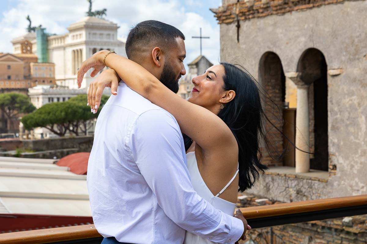 Just engaged in the roman city of Italy 