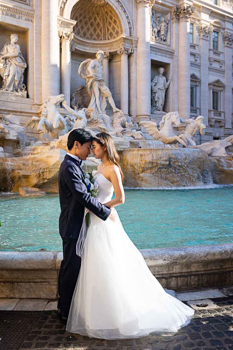 Rome pre matrimony photos taken Trevi fountain