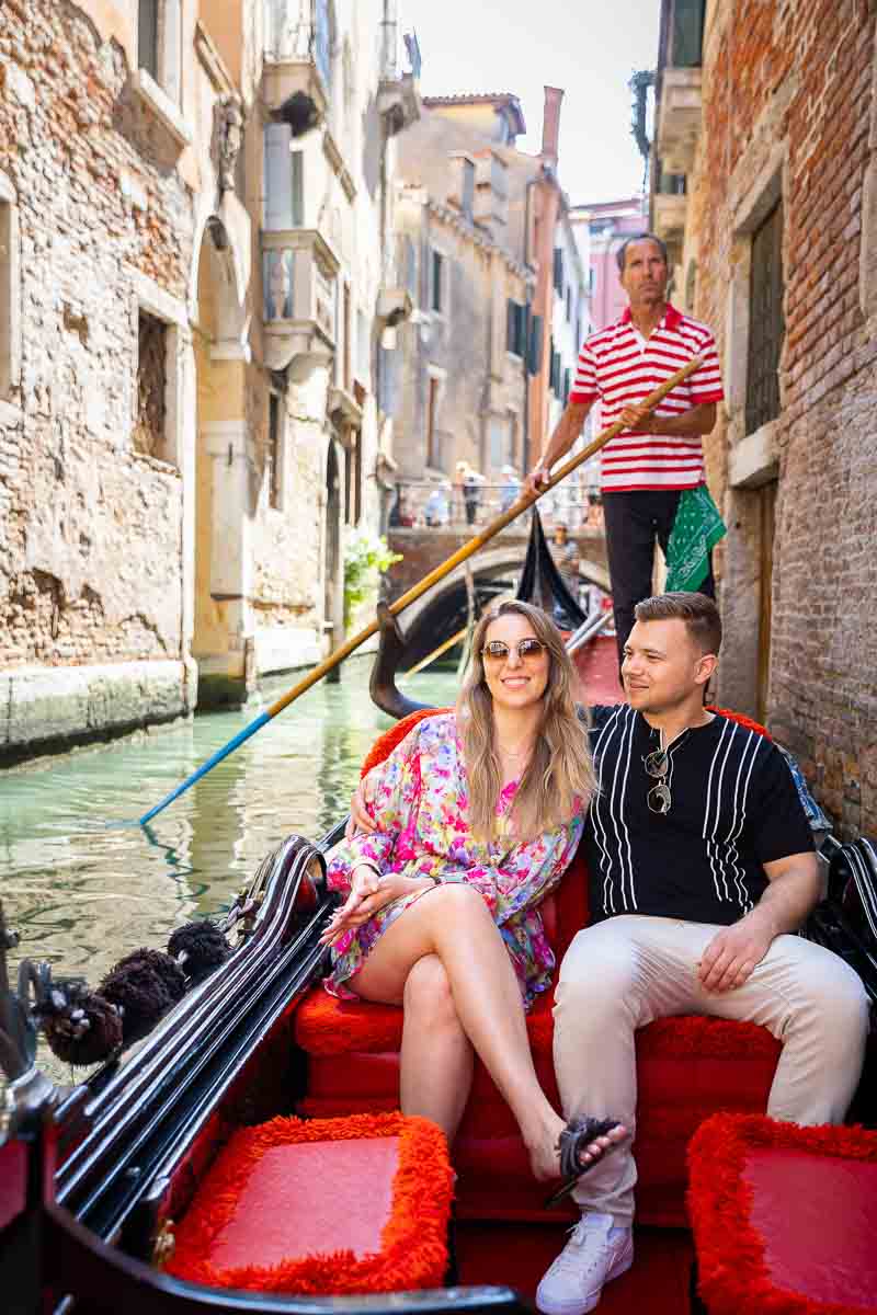 Together visiting Venezia on a ride in the water canals