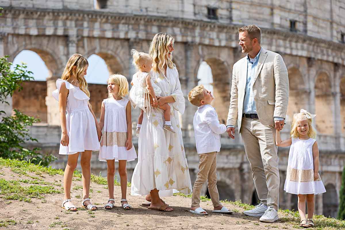 Rome Family Photography session at the Roman Colosseum
