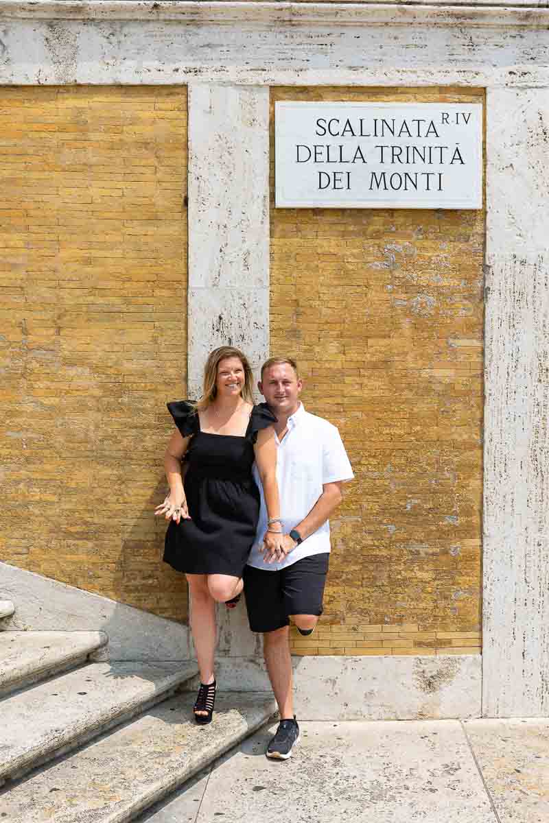 Portrait at the Spanish steps in Rome Italy