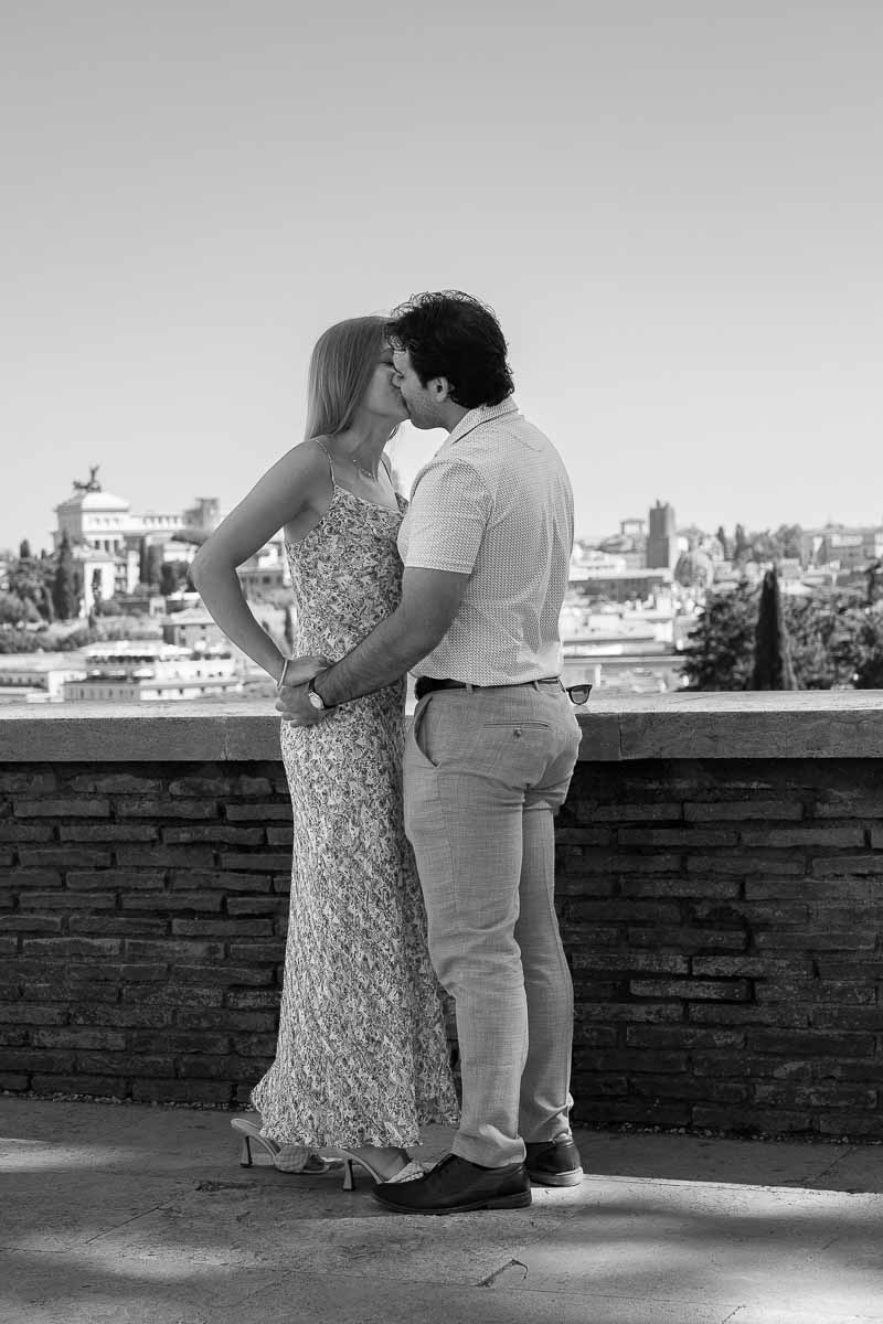 Just engaged photography in Rome's Orange garden