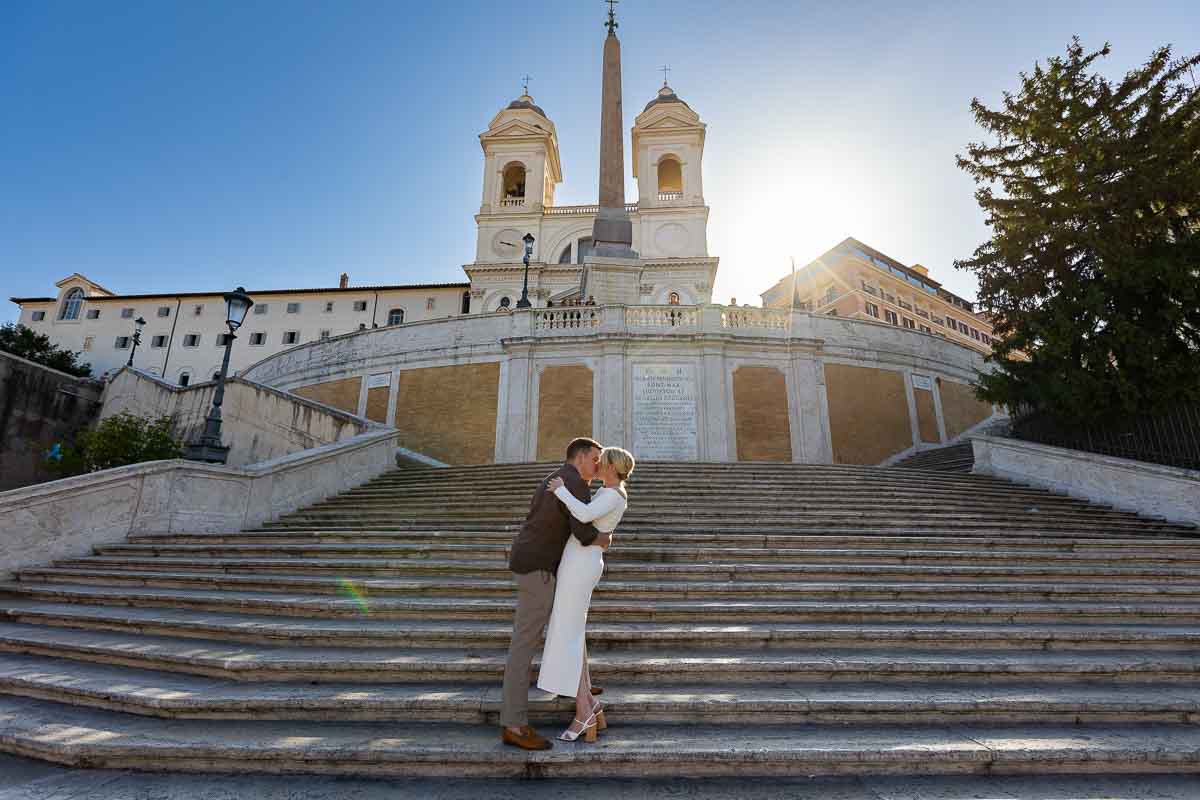 Couple pictures taken on the Spanish steps in the early morning with no one around