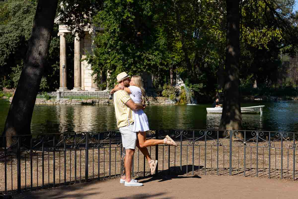 Jumping for Joy during a photography session at Borghese lake