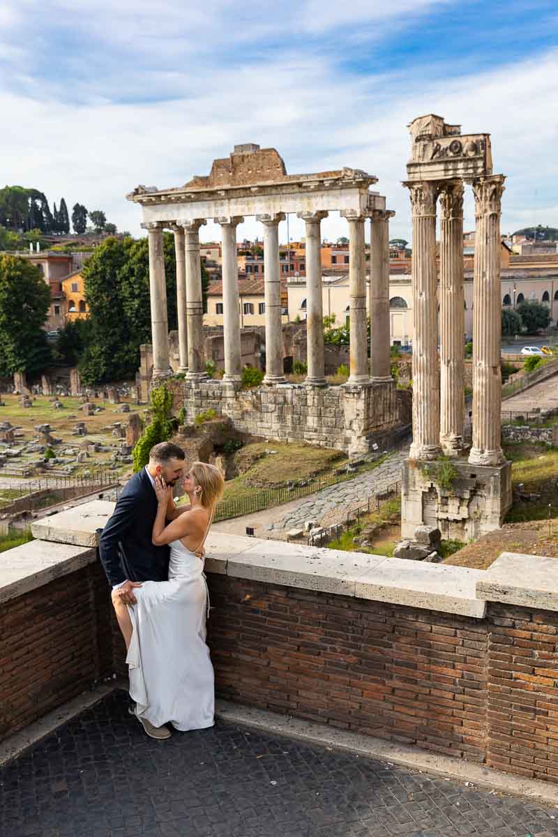 Matrimonial photos Roman Forum photographed from above