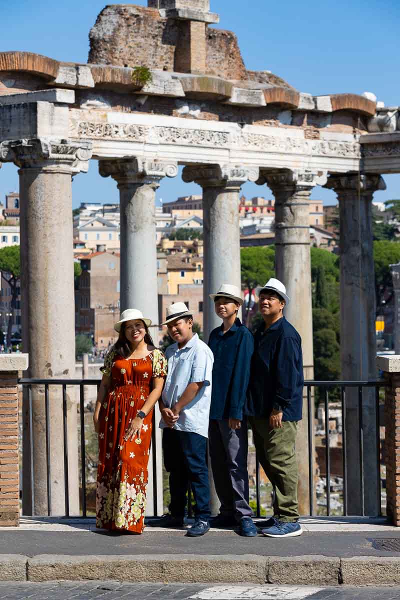 Vertical image of a photo shoot taken during a sightseeing vacation