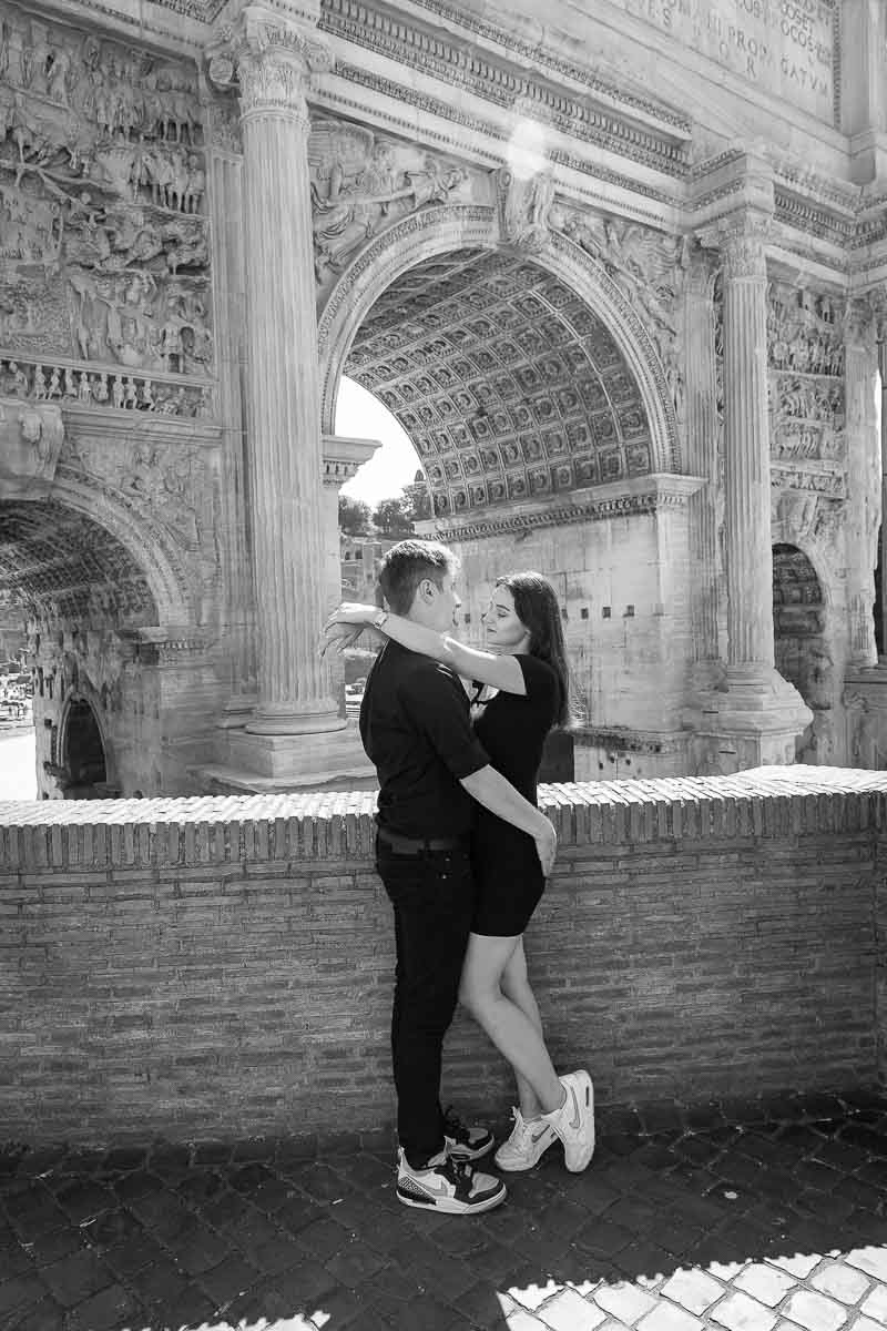 Black & white photo shoot. Rome, Italy