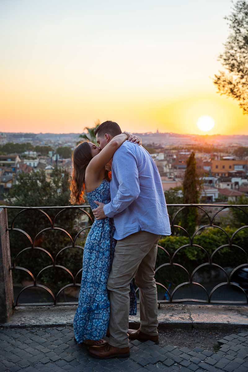 Just engaged during a beautiful sunset