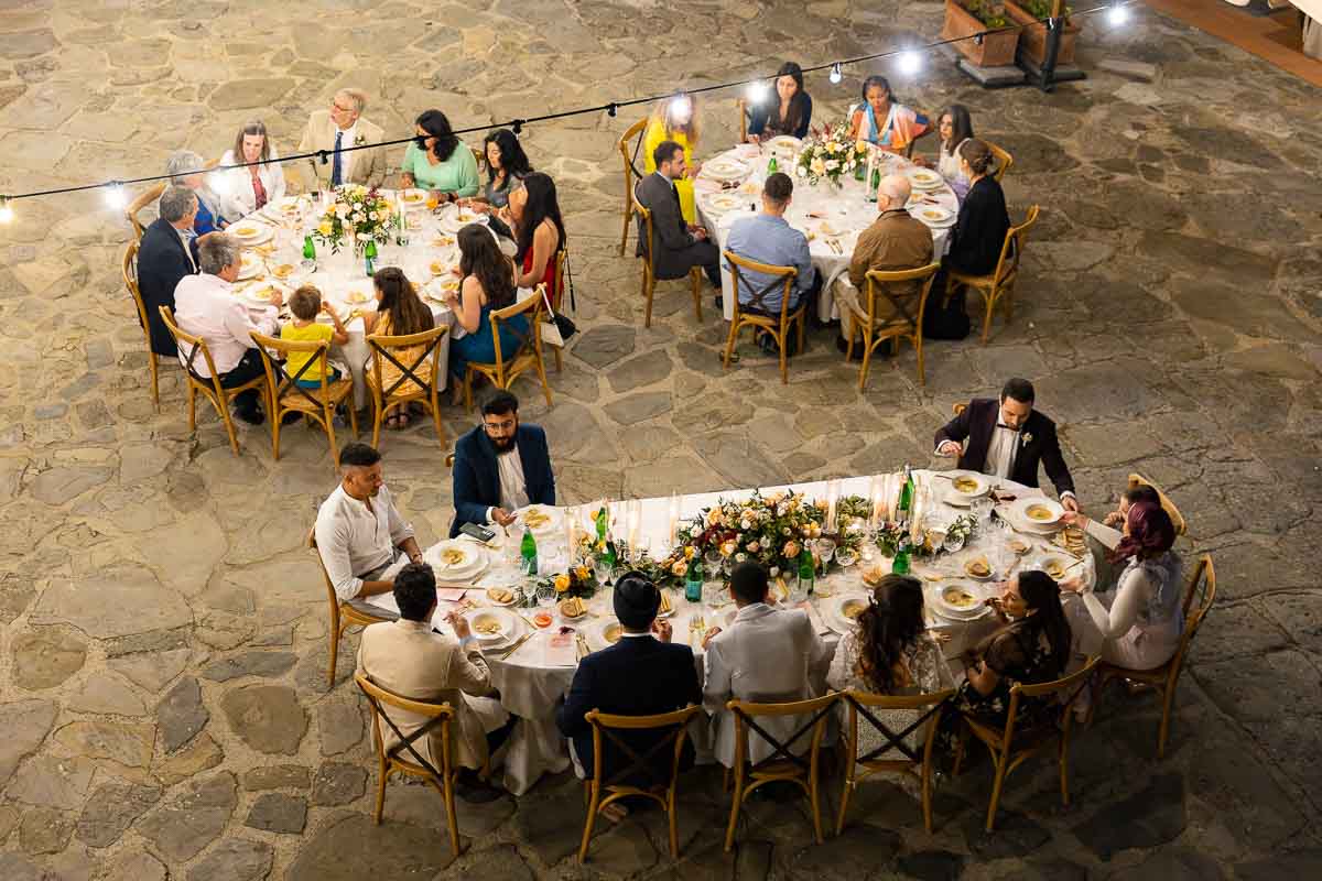 View of the tables from above