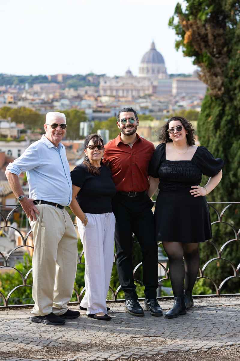 Cityscape view used as background to vacation photos
