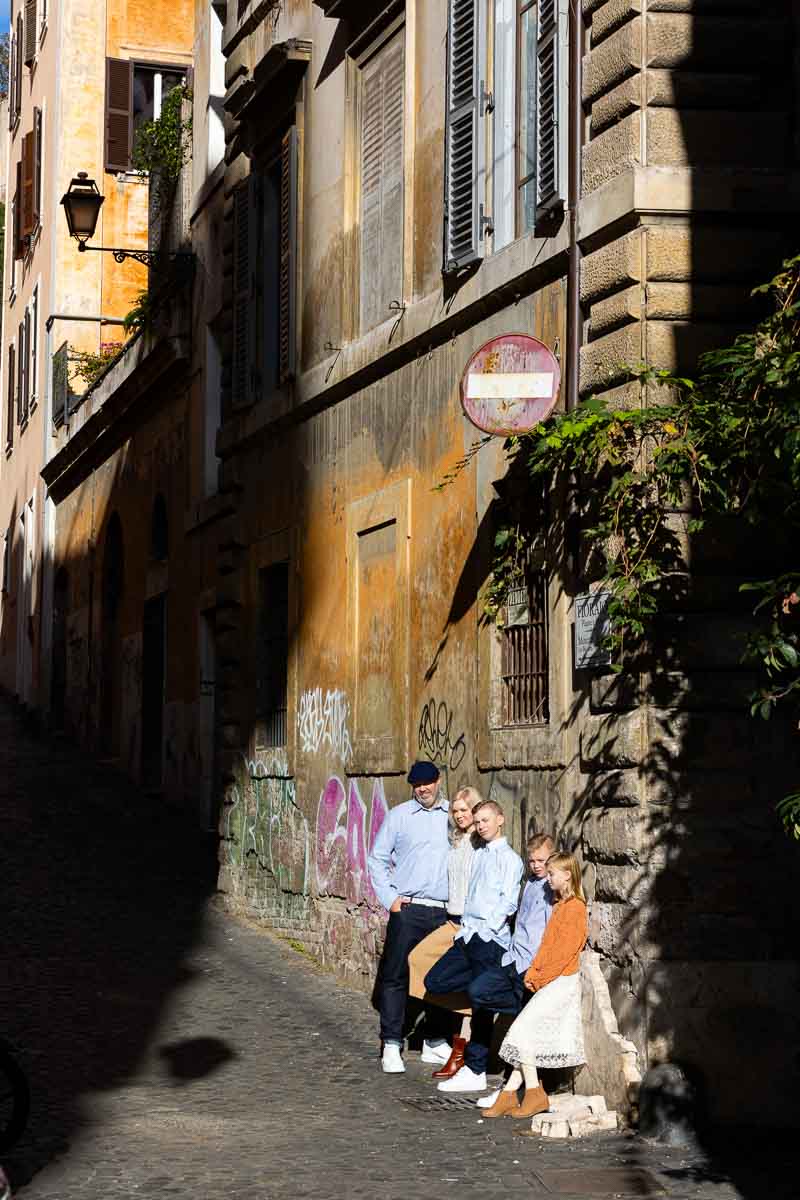 Local alleyway streets photography during a photoshoot