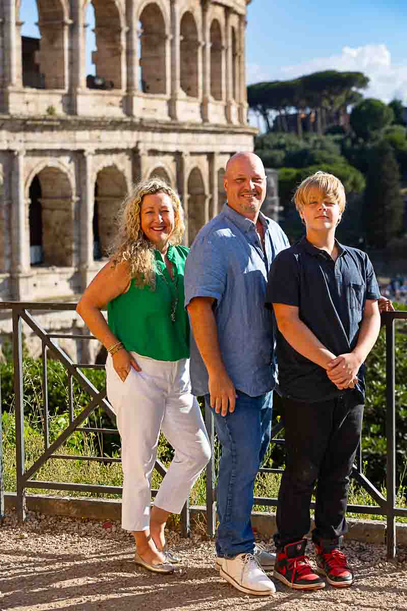 Photos in the Eternal city during a beautiful sunny day with blue sky