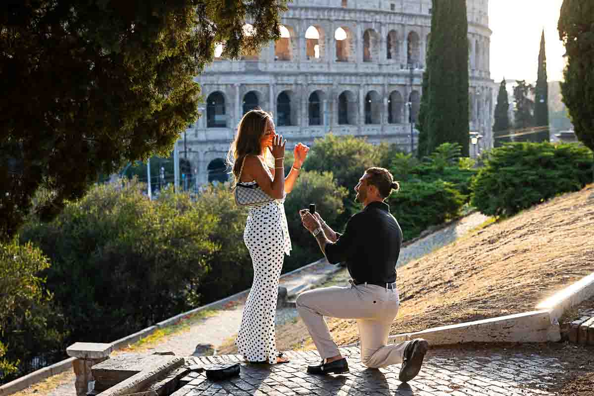 Rome proposal photoshoot Colosseum, Roma, Italy