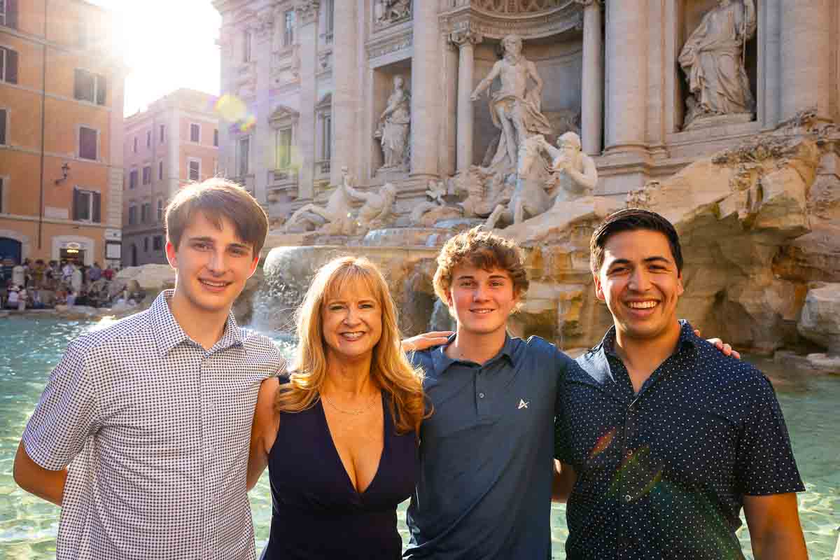 Portrait snapshot taken at the Trevi during a wonderful holiday in Italy