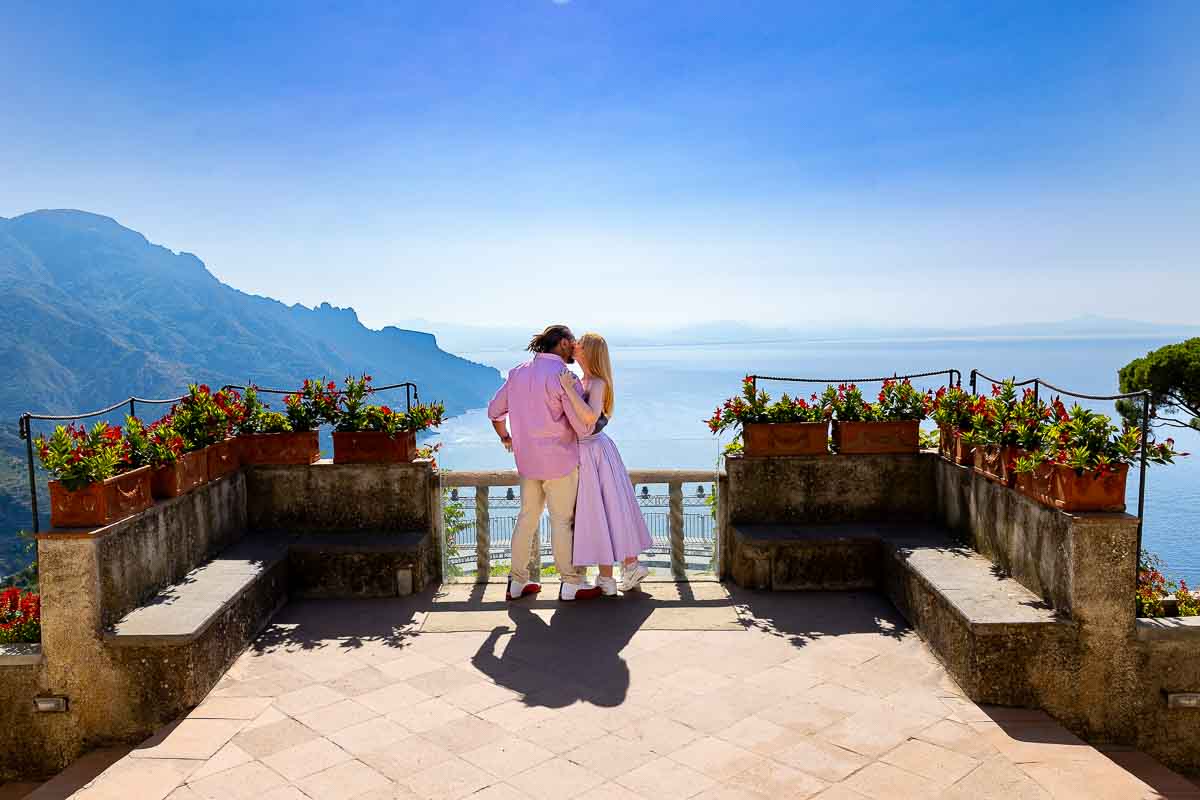 Ravello photoshoot after a surprise wedding proposal with a photographer