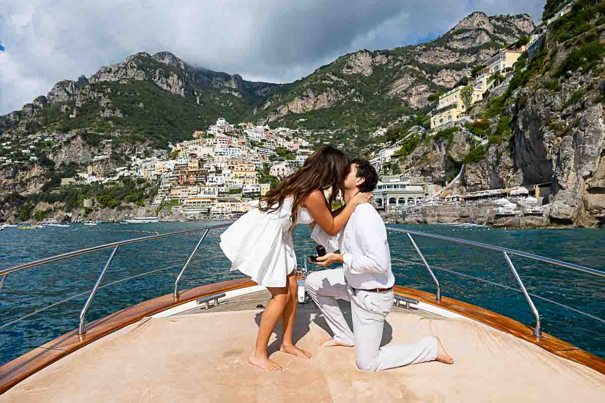 She said yes moment welcomed with a kiss