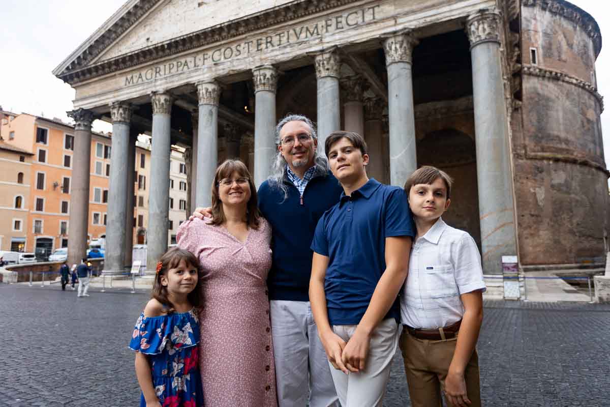 Portrait picture taken at the Roman Pantheon during an early morning photoshoot