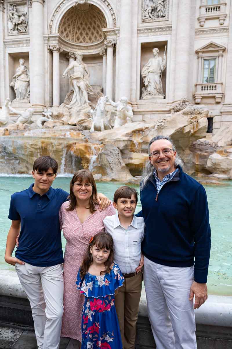Standing up portrait taken at the Trevi fountain. Rome, Italy