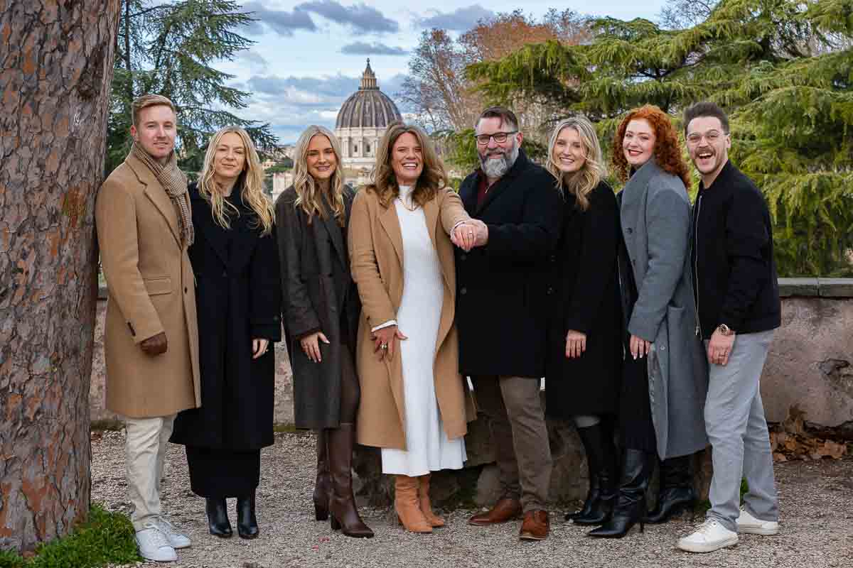 Full family photography after the proposal
