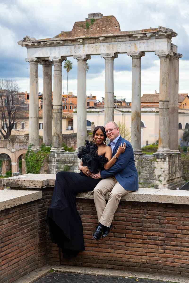 Close up photography picture of a maternity shoot by the Roman Forum in Italy