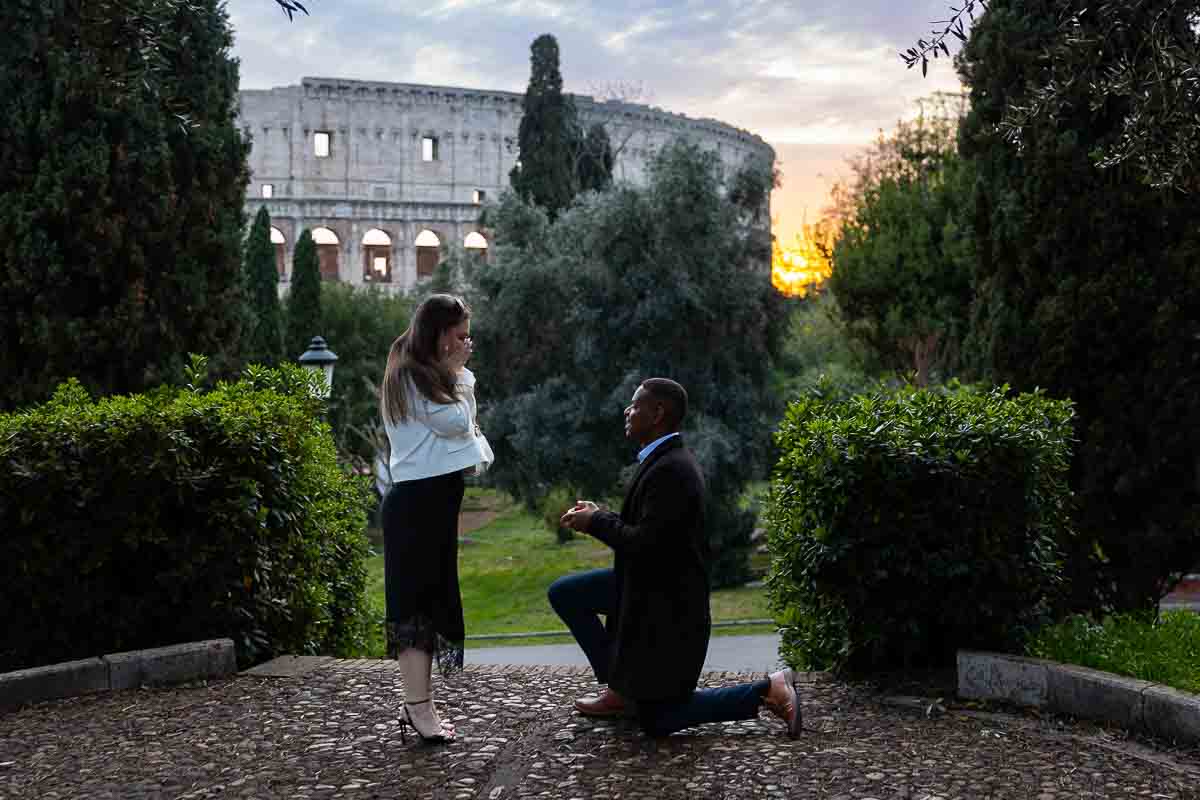 Rome proposal by the Colosseum from a sideways park 