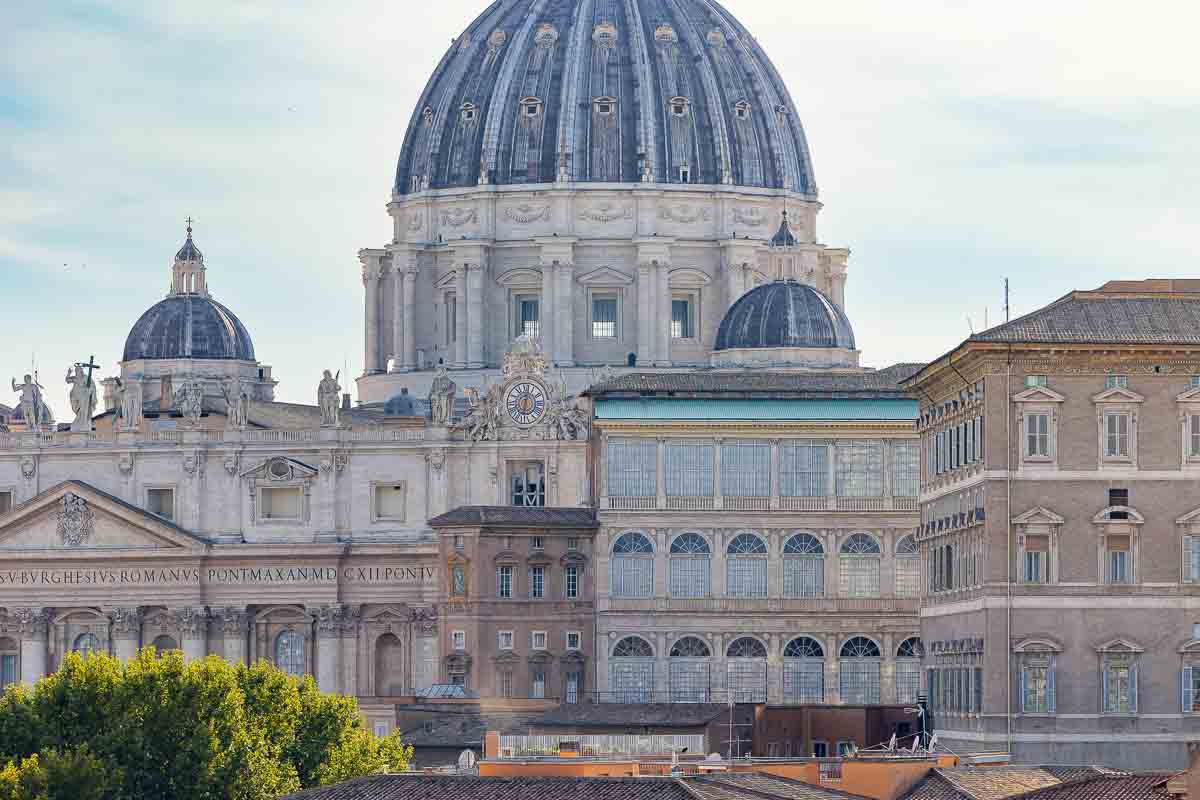 Panoramic view of Rome skyline from proposal terrace