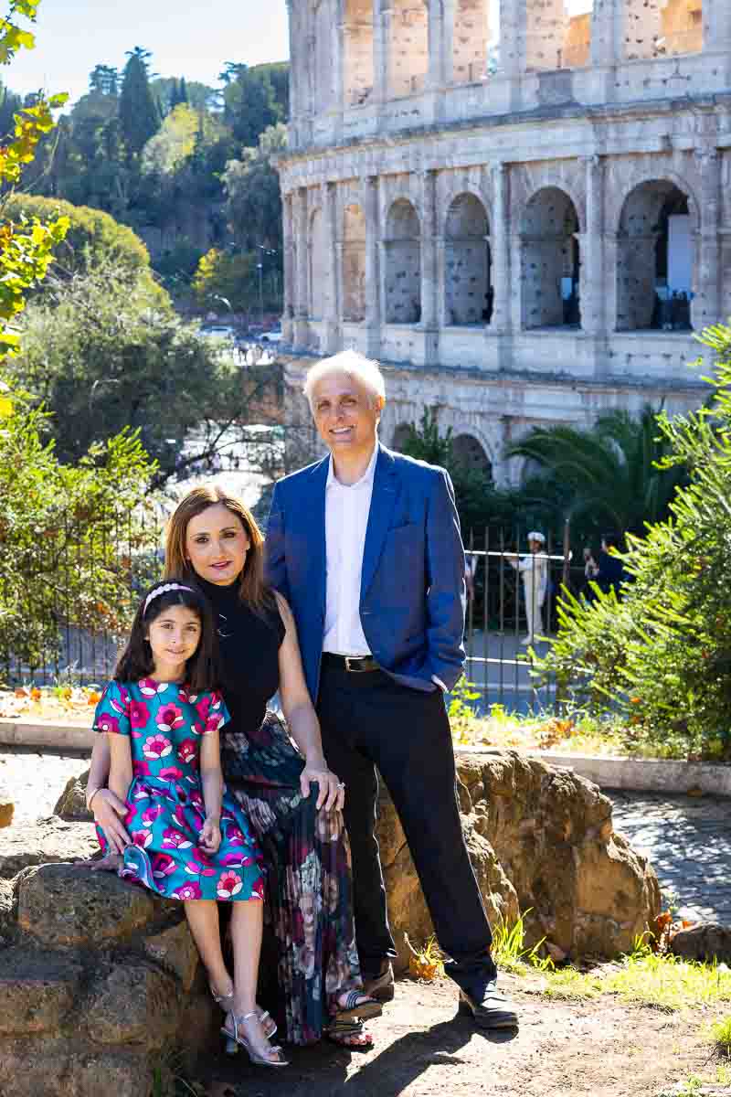 Rome Portrait Photographer family photo session. Roman Colosseum daytime shoot